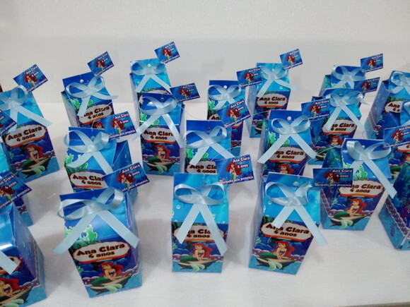 Caixa Milk Pequena Sereia 20 Unidades Personalizada