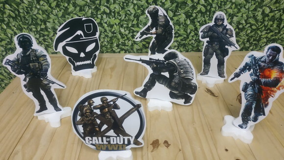 Call Of Duty Kit de Mesa Displays 7 Peças Pronta Entrega