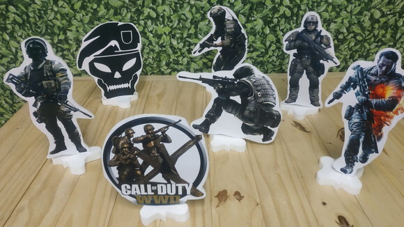 Call Of Duty Kit de Mesa Displays 7 Peças Pronta Entrega