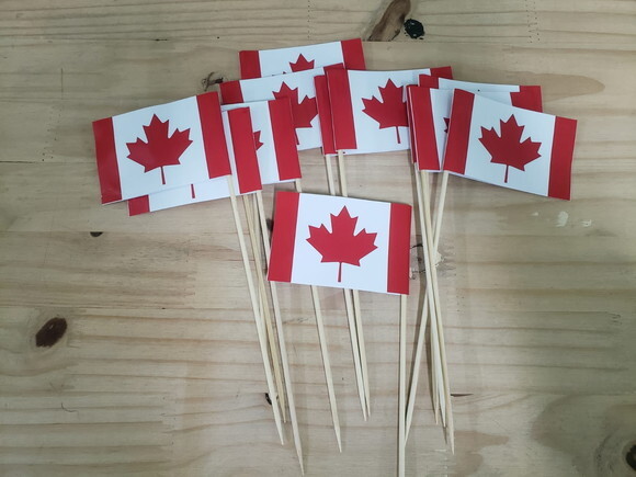 Canadá Bandeirinha de Mão 12 Unidades