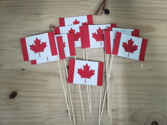 Canadá Bandeirinha de Mão 12 Unidades
