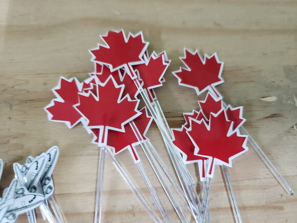Canadá Viagem Topper para Docinhos Pronta Entrega 36 Unid