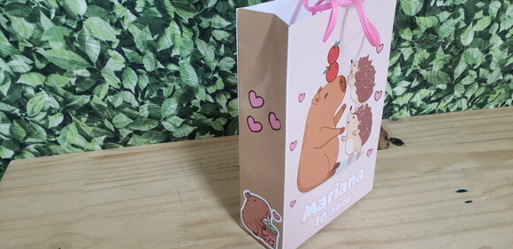 Capivara Sacola Personalizada Pronta Entrega Div Tamanhos