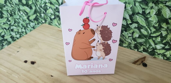 Capivara Sacola Personalizada Pronta Entrega Div Tamanhos