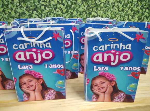 Carinha de Anjo Sacola Personalizada Pronta Entrega