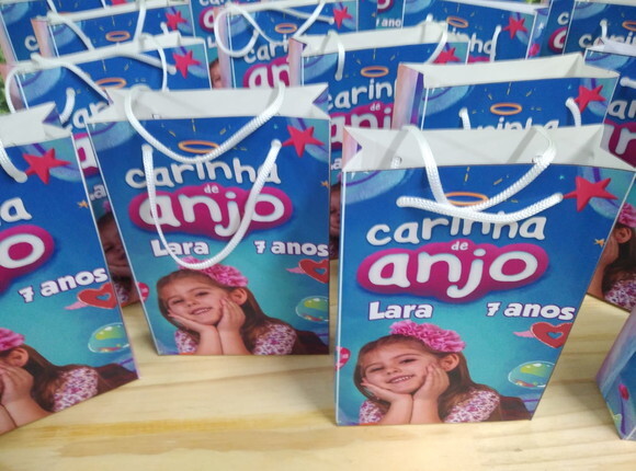 Carinha de Anjo Sacola Personalizada Pronta Entrega