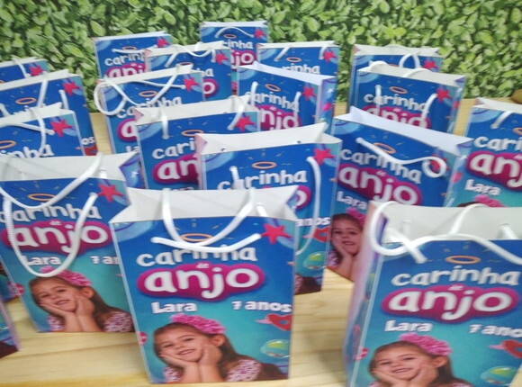 Carinha de Anjo Sacola Personalizada Pronta Entrega
