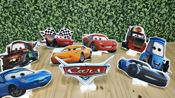 Carros Disney Kit de Mesa 9 Peças Pronta Entrega