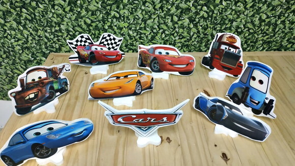 Carros Disney Kit de Mesa 9 Peças Pronta Entrega