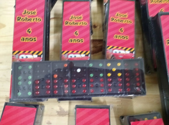 Carros Lembrancinha Dominó Personalizada Pronta Entrega