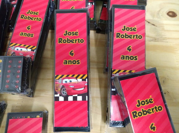 Carros Lembrancinha Dominó Personalizada Pronta Entrega
