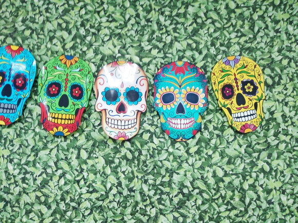 Caveiras Mexicanas Varal 8 Peças Pronta Entrega