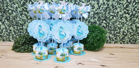 Centro de Mesa Dinossauro Baby Personalizado