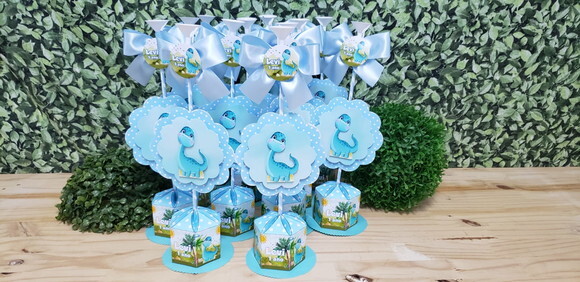 Centro de Mesa Dinossauro Baby Personalizado