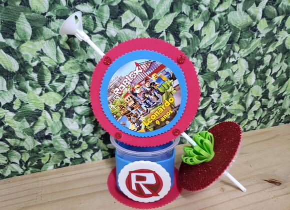 Centro de Mesa ou Lembrancinha Roblox