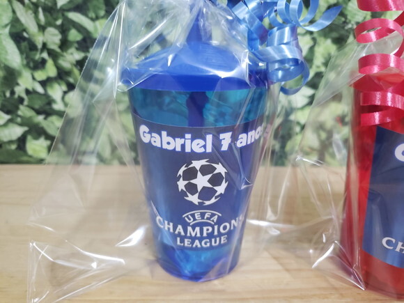 Champions Copo Canudo Personalizado Pronta Entrega