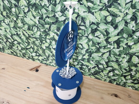 Champions Futebol Centro de Mesa Lembrancinha Personalizado