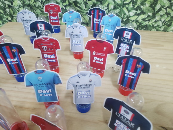 Champions Futebol Lembrancinha Personalizada Tubetes