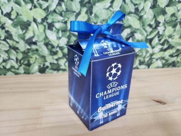 Champions Lembrancinha Caixa Milk Personalizada