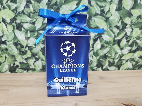 Champions Lembrancinha Caixa Milk Personalizada
