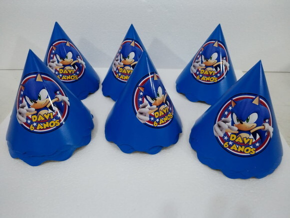 Chapéu Sonic Personalizado Pronta Entrega