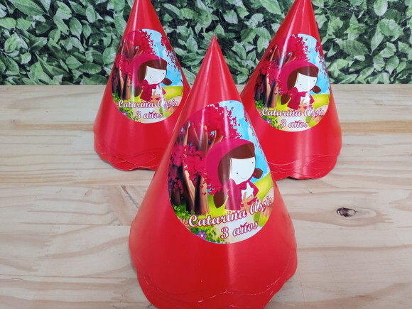 Chapeuzinho Vermelho Chapéu Personalizado Pronta Entrega