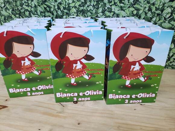 Chapeuzinho Vermelho Sacola Personalizada Pronta Entrega