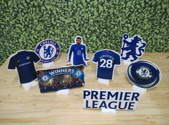 Chelsea Kit de Mesa Displays 7 Peças Pronta Entrega
