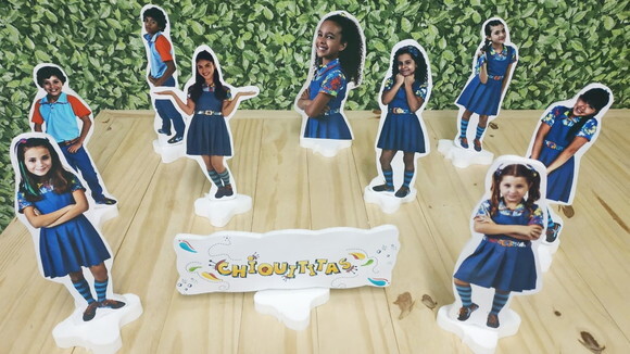 Chiquititas Kit de Mesa Displays 10 Peças Pronta Entrega