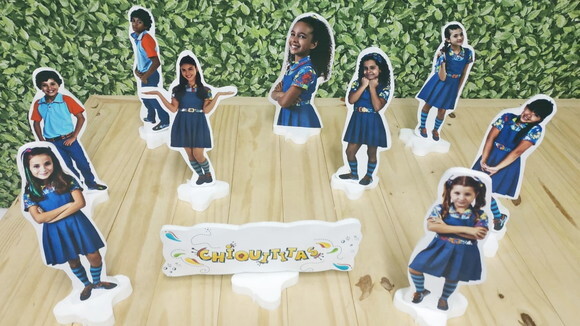Chiquititas Kit de Mesa Displays 10 Peças Pronta Entrega