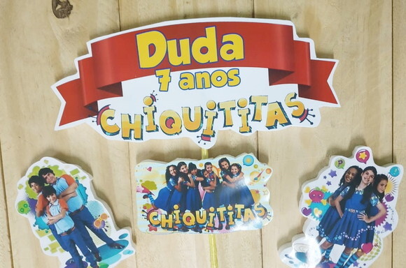 Chiquititas Topo de Bolo Personalizado Pronta Entrega