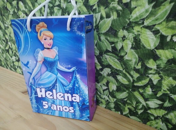 Cinderela Sacola Personalizada Pronta Entrega