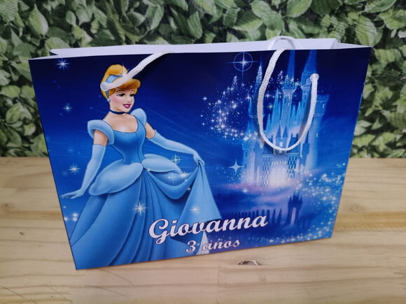 Cinderela Sacola Personalizada Pronta Entrega Tam 22x17x5,5