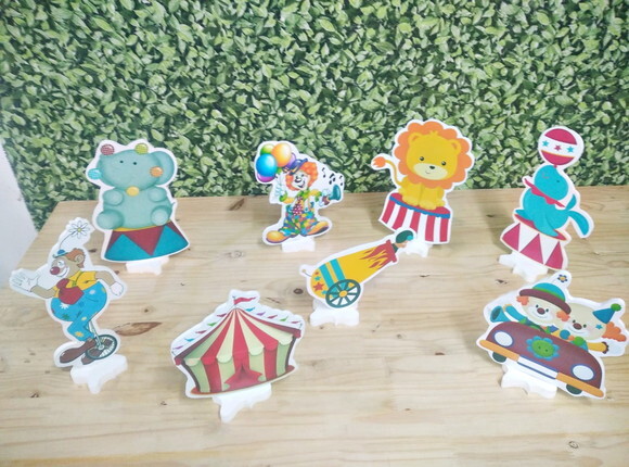 Circo Kit Displays de Mesa 8 Peças Pronta Entrega