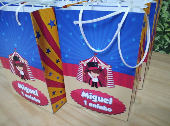 Circo Sacola Personalizada Pronta Entrega