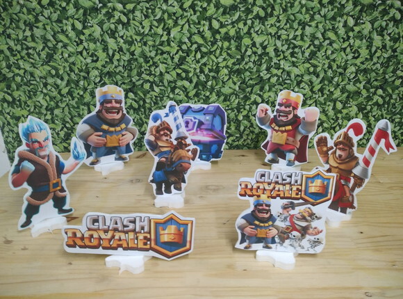 Clash Royale Kit Displays de Mesa 8 Peças Pronta Entrega