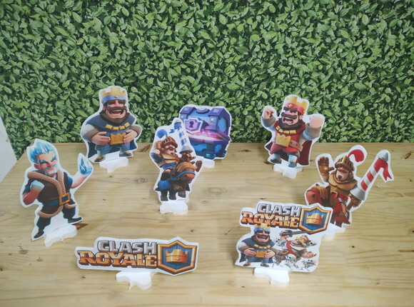 Clash Royale Kit Displays de Mesa 8 Peças Pronta Entrega