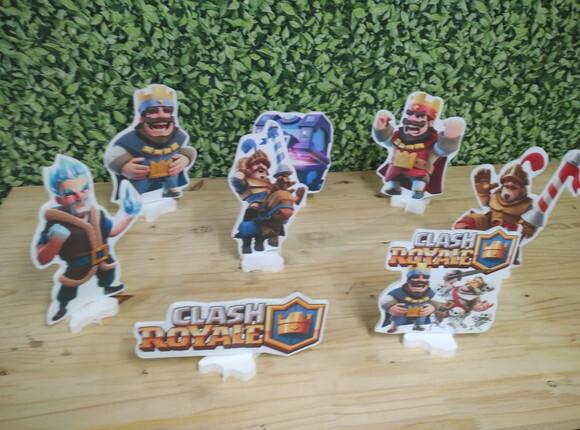 Clash Royale Kit Displays de Mesa 8 Peças Pronta Entrega