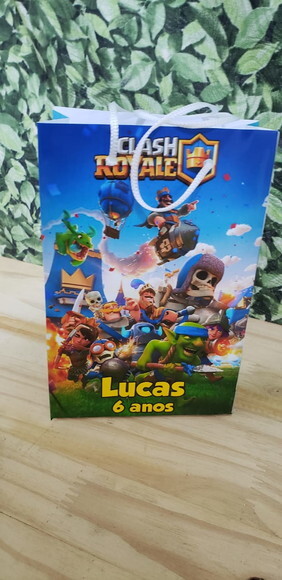Clash Royale Sacola Personalizada Tam Médio Pronta Entrega
