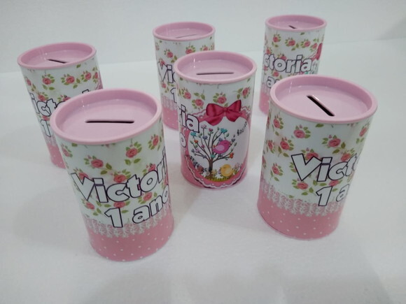 Cofrinhos Jardim Encantado Personalizado 10 Unidades