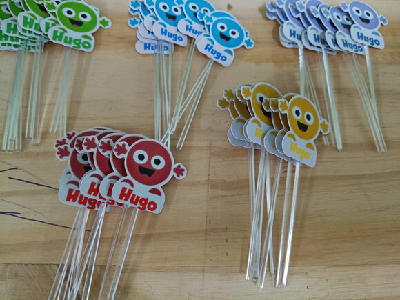 Coloridos Topper para Docinhos 36 Unidades Pronta Entrega