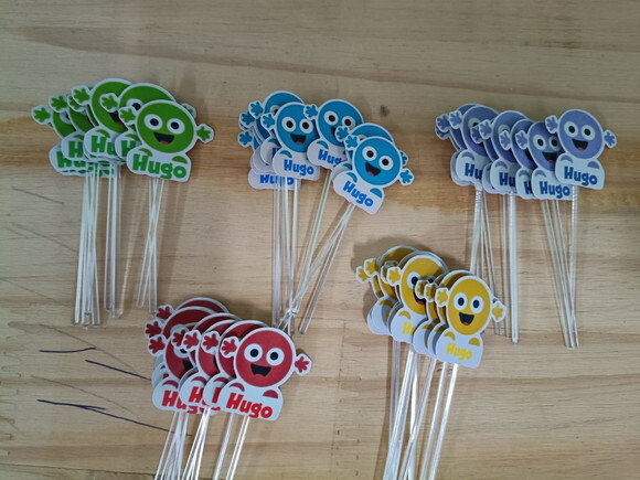 Coloridos Topper para Docinhos 36 Unidades Pronta Entrega