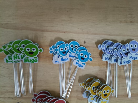 Coloridos Topper para Docinhos 36 Unidades Pronta Entrega
