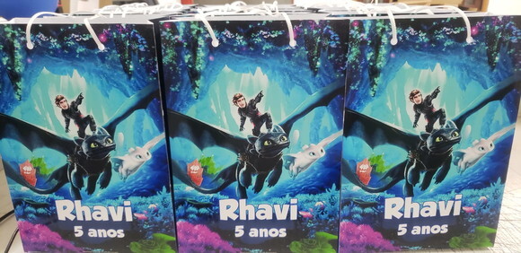 Como Treinar o Seu Dragão Sacola Personalizada
