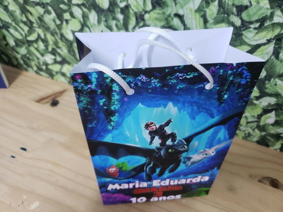 Como Treinar Seu Dragão Sacola Personalizada Pronta Entrega