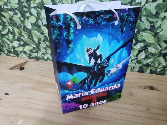 Como Treinar Seu Dragão Sacola Personalizada Pronta Entrega