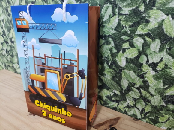 Construção Sacola Personalizada Pronta Entrega