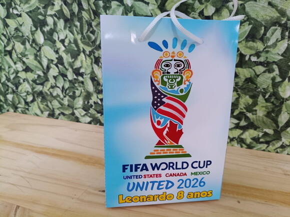 Copa do Mundo 2026 Sacola Personalizada Tam 29x20x8 cm