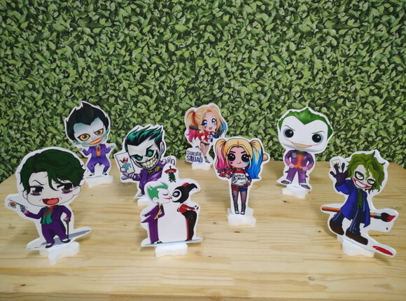 Coringa e Arlequina Baby Kit de Mesa Displays 8 Peças