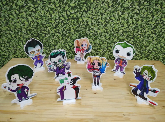 Coringa e Arlequina Baby Kit de Mesa Displays 8 Peças